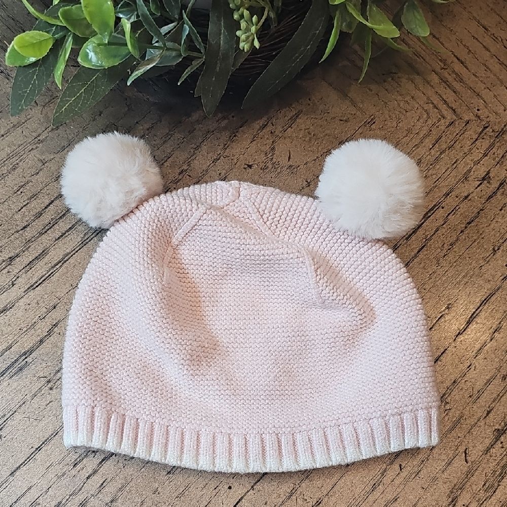 Janie and Jack Light Pink Pom-Pom Hat 18-24 Month Janie And Jack